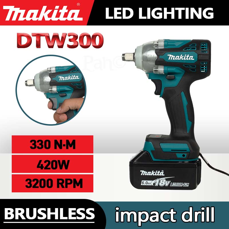 Makita Drill Dtw300 - MAKITA DTW300Z Borstelloze lithiumbatterij slagmoersleutel 3200